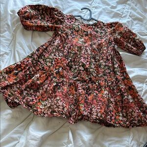 H&M Kids Floral Dress - Pink and Orange